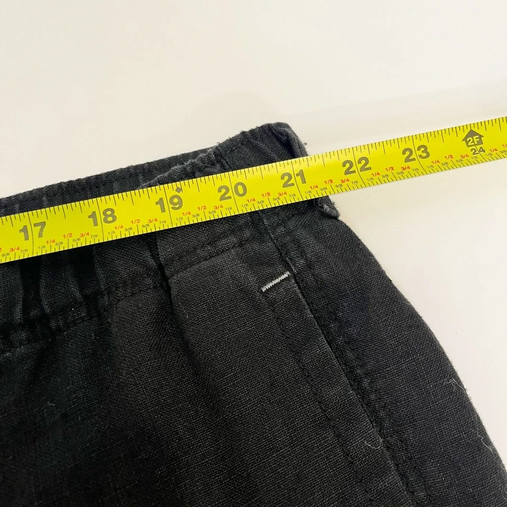 Tommy Bahama Relax Mens Black Linen Elastic Waist Pants Pockets - Size 2XB